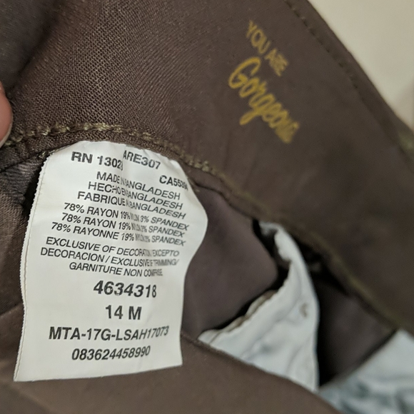 EUC Lee Modern Series taupe pants - Picture 3 of 5